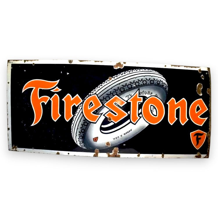 Firestone Tires Porcelain Enamel Vintage Metal Reproduction