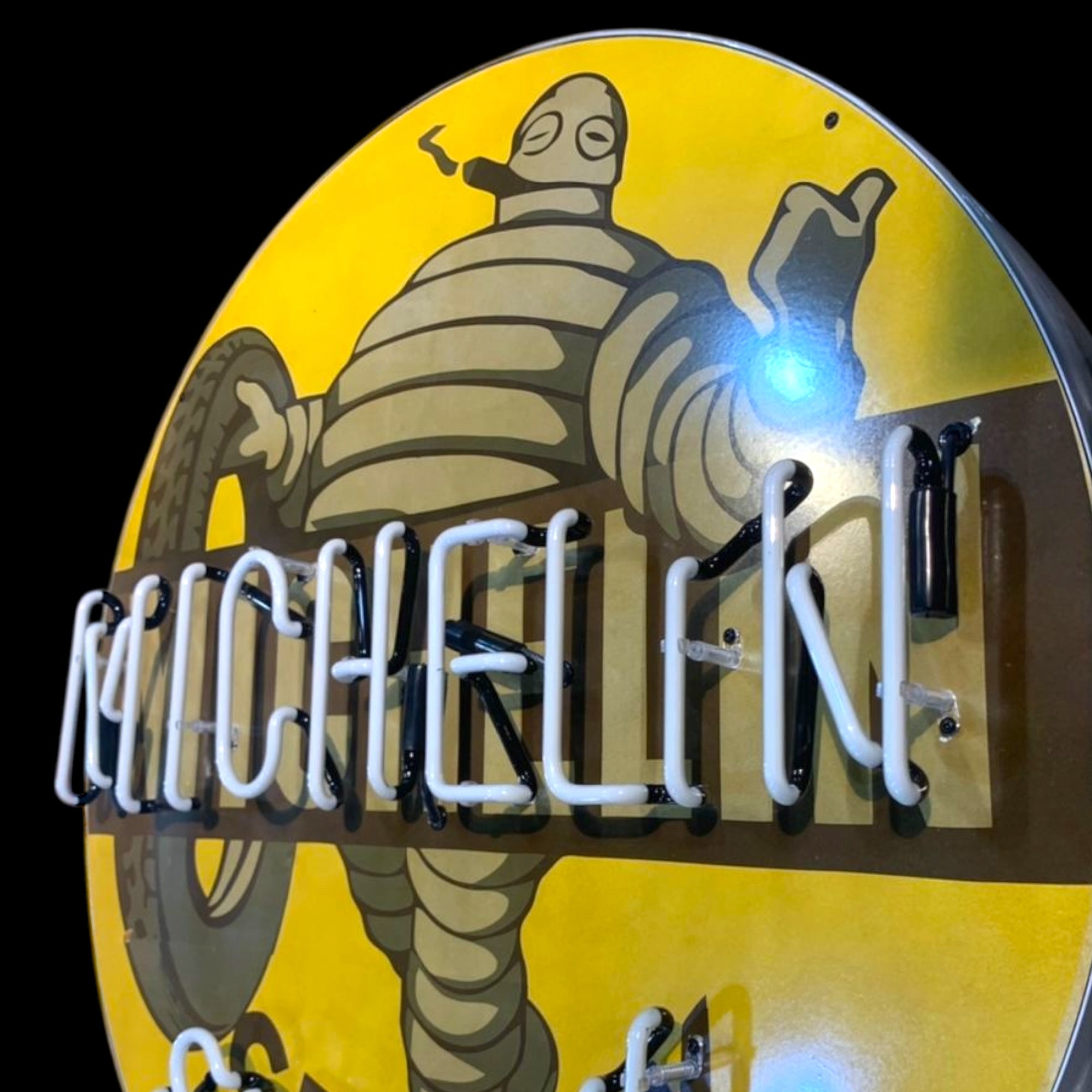 Michelin Man Stock Tires Neon Porcelain Enamel Sign