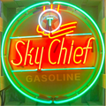 Sky Chief #1 Texaco Neon Porcelain Enamel Sign