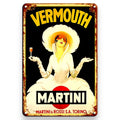 Vermouth Martini Porcelain Enamel Vintage Metal Reproduction
