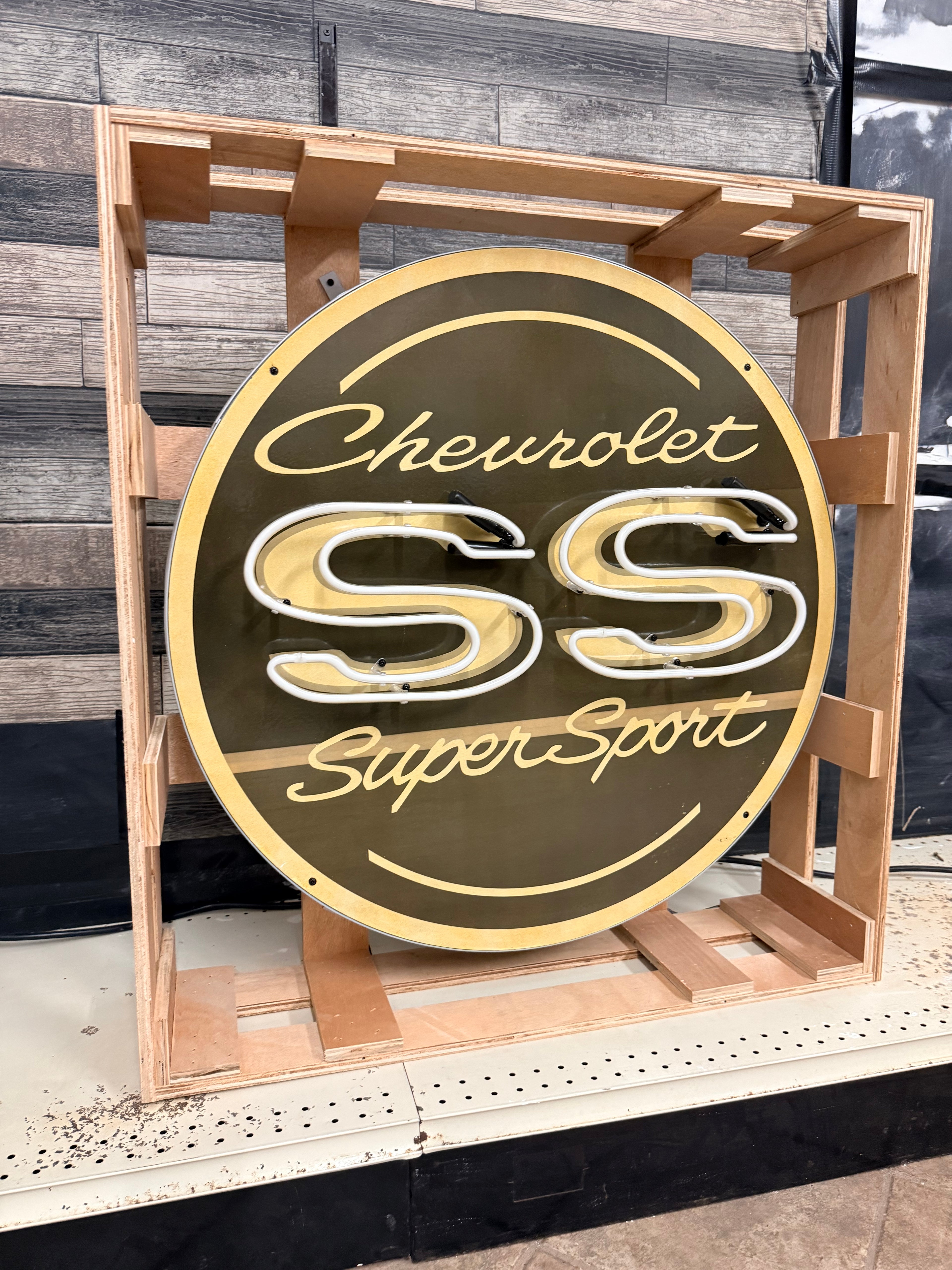 Mobilgas Pegasus Die Cut Shield Neon Porcelain Sign — Socony-Vacuum | Real Hand-Blown Glass & Porcelain