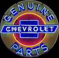 Genuine Chevrolet Parts Neon Porcelain Enamel Sign