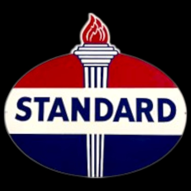 Standard Oil Torch Die Cut Porcelain Vintage Metal Sign