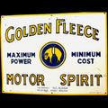 Golden Fleece Motor Spirit Porcelain Enamel Vintage Metal Reproduction