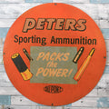DuPont Peters Sporting Ammunition Porcelain Enamel Sign -  Large 30-Inch Metal Advertising