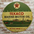 Texaco Marine Motor Oil Large Porcelain Enamel Sign