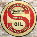 Large 30” Standard Motor Oil Gasoline Vintage Porcelain Enamel Sign