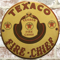 Texaco Fire-Chief Porcelain Enamel Sign (12in)