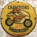 Motocross Retro Champions 1978 Porcelain Enamel Sign (12in)
