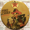 Texaco Fire-Chief Daffy Duck Porcelain Enamel Sign (12in)