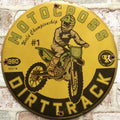Motocross World Championship Dirt Track Porcelain Enamel Sign (12in)