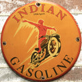 Indian Gasoline 1936 Spirit Porcelain Enamel Sign (12in)