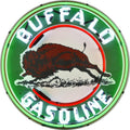 Buffalo Gasoline Single-Sided Neon Porcelain Box Sign