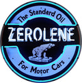 Zerolene Standard Oil Single-Sided Neon Porcelain Box Sign