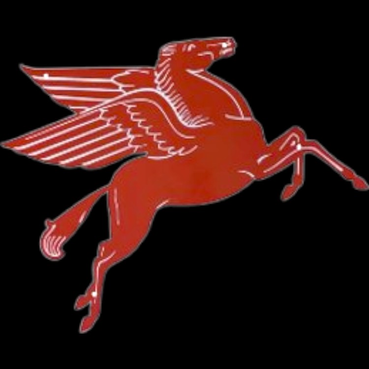 Die Cut Pegasus Silhuouette Die Cut Porcelain Vintage Metal Sign