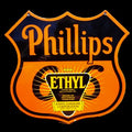 Phillips 66 Ethyl High Octane Porcelain Pump Sign Vintage Die-Cut Metal Highway Shield