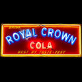 Royal Crown Cola Neon Porcelain Panel Sign Vintage Lighted Soda Display with Can