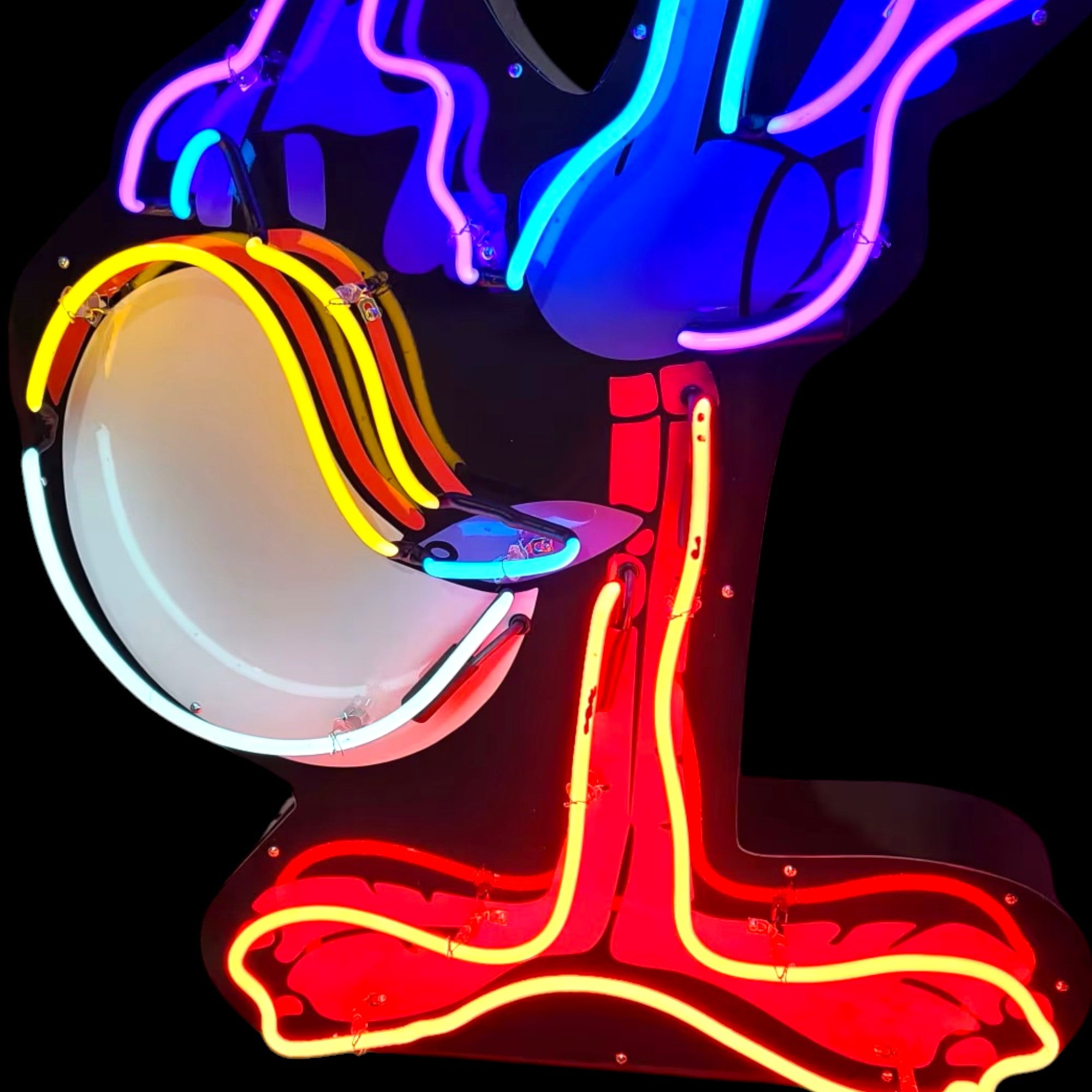 2pc Premium Neon Signs - Road Runner & Wile E. Coyote Beep Beep - Handblown Glass, Porcelain, Steel Can - Vintage Plymouth Muscle Car Mascots
