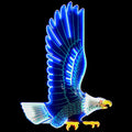 Richfield Gas Die Cut Bald Eagle Neon Porcelain Advertising Sign with Steel Can
