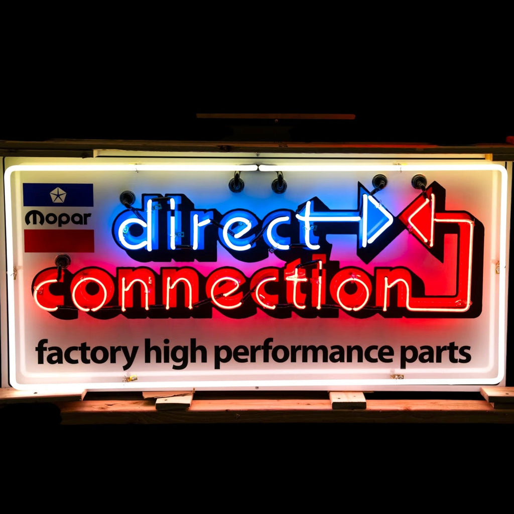 Mopar Direct Connection Neon Sign - Real Glass & Porcelain - Factory Performance Parts