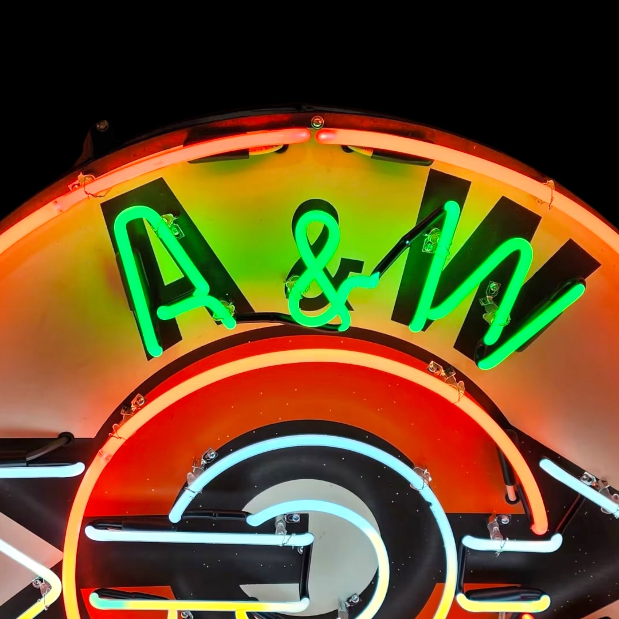 A&W Root Beer Neon Porcelain Sign with Arrow - Real Glass, Premium Enamel, Metal Can - Vintage Soda Advertising