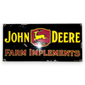 John Deere Farm Implements Porcelain Enamel Vintage Metal Reproduction