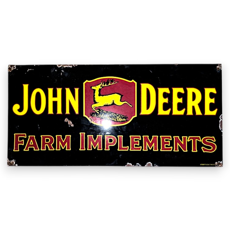 John Deere Farm Implements Porcelain Enamel Vintage Metal Reproduction