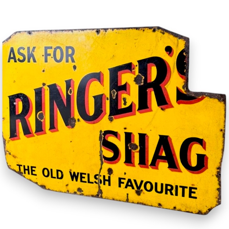 Ask for Ringer's Shag Porcelain Enamel Vintage Metal Reproduction
