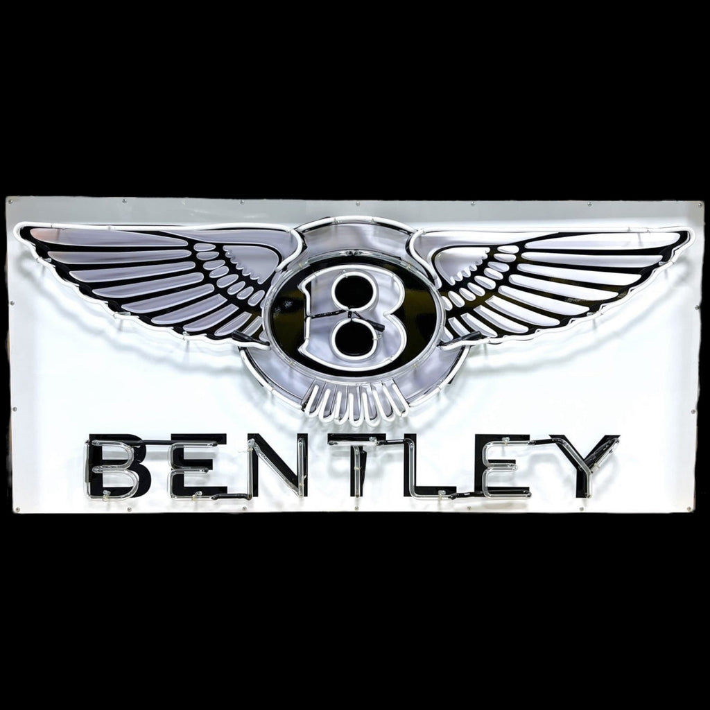 XL Bentley Dealership Neon Sign - Real Glass, Porcelain, Steel Can - Premium, Luxury, Auto Advertising Reproduction