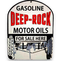 Deep-Rock Gasoline Motor Oils Porcelain Enamel Vintage Metal Reproduction