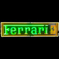 Reproduction Ferrari Dealer Glass Neon Porcelain with Steel Can