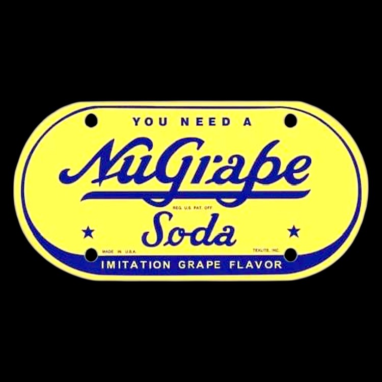 NuGrape Soda  Porcelain Enamel Vintage Metal Reproduction