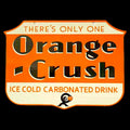 Orange Crush Authentic Porcelain Crested Shield Premium Reproduction Steel Cut Badge
