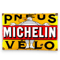 Michelin Pneus Velo Bibendum Porcelain Enamel Vintage Metal Reproduction