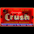 Orange Crush Neon Porcelain Panel Sign with Steel Can
